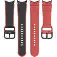 Силіконовий ремінець Dual Color для Samsung Galaxy Watch 4 / 5 - Black/Red