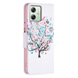 Фліп-чохол для Motorola Moto G54 5G, Wallet, colorful tree, білий
