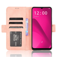 Футляр з клапаном для T Phone 2 5G, Card Slot, рожевий