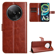 Футляр з клапаном для Xiaomi Redmi A3, Crazy Horse Wallet, коричневий