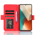 Футляр з клапаном для Xiaomi Redmi Note 13 5G, Card Slot, червоний
