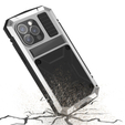 Чохол для iPhone 15 Pro Max, R-JUST, броньований, сріблястий / чорний