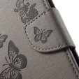 Чохол-книжка для Samsung Galaxy J3 2016, Butterfly, сірий