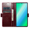 Чохол-книжка для Samsung Galaxy S23 Ultra, ERBORD Waxy Wallet, червоний