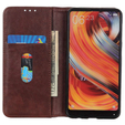 Чохол-фліп для Xiaomi Poco F6, Split Leather, коричневий