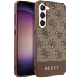 Чoхол GUESS до Samsung Galaxy S23, 4G Bottom Stripe, коричневий