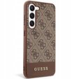 Чoхол GUESS до Samsung Galaxy S23, 4G Bottom Stripe, коричневий