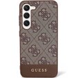 Чoхол GUESS до Samsung Galaxy S24+ Plus, 4G Bottom Stripe, коричневий