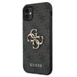 Чoхол GUESS до iPhone 11, 4G Big Metal Logo, сірий