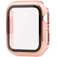 2в1 чохол та захисне скло для годинника Apple Watch 4/5/6/SE 44mm, Pink / Gold