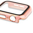 2в1 чохол та захисне скло для годинника Apple Watch 4/5/6/SE 44mm, Pink / Gold