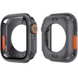 2в1 чохол та захисне скло для годинника Apple Watch 6/5/4/SE 44MM, Black/Orange