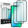 2x Загартоване скло для iPhone 14 Pro Max, ERBORD 3D для всього екрану